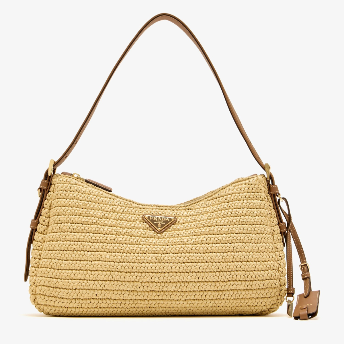 PRADA – AIMÉE BAG IN CROCHET AND LEATHER (LARGE)