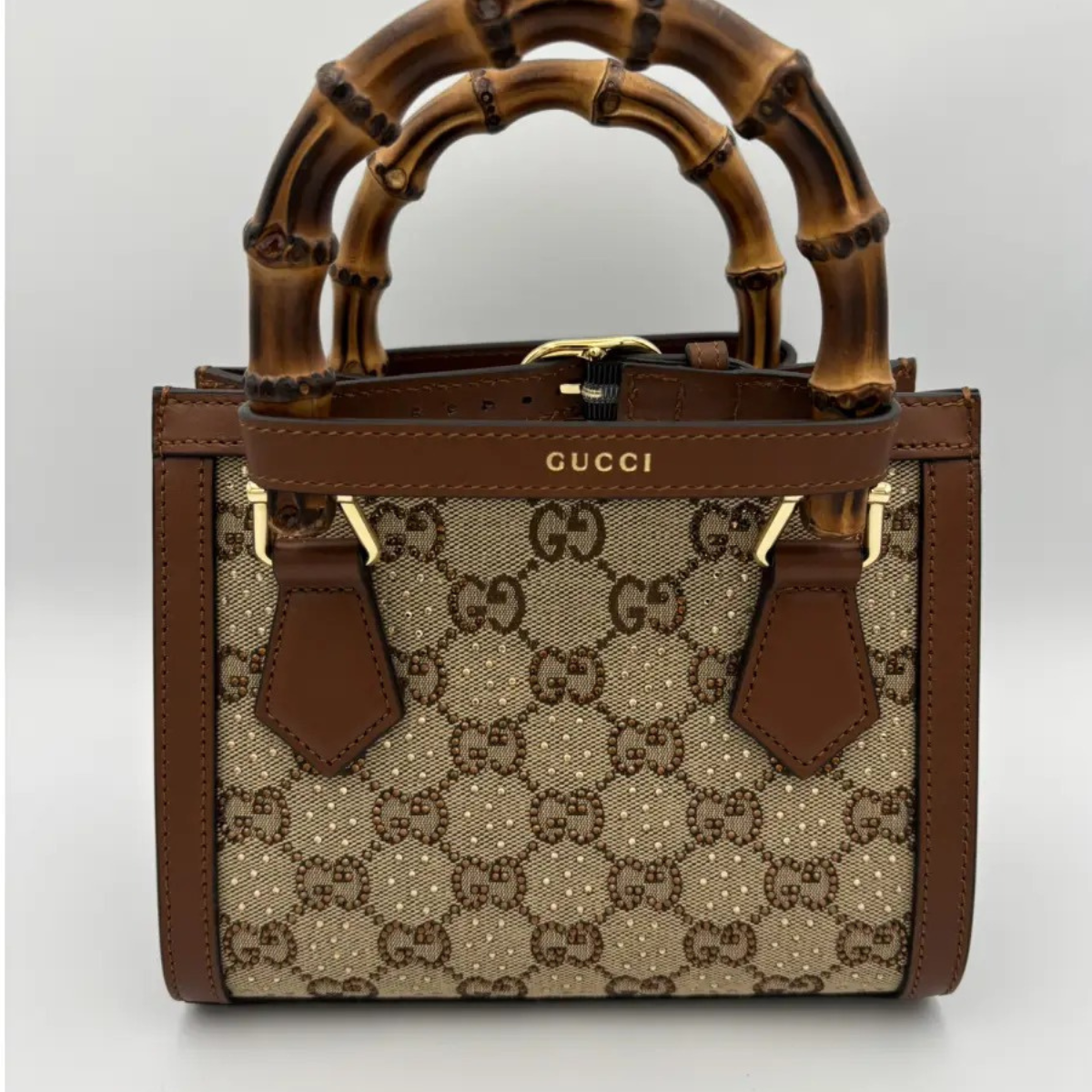 GUCCI DIANA SMALL TOTE BAG WITH CRYSTALS